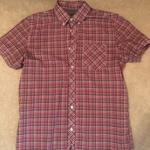 Red plaid Ben Sherman button down short sleeve
